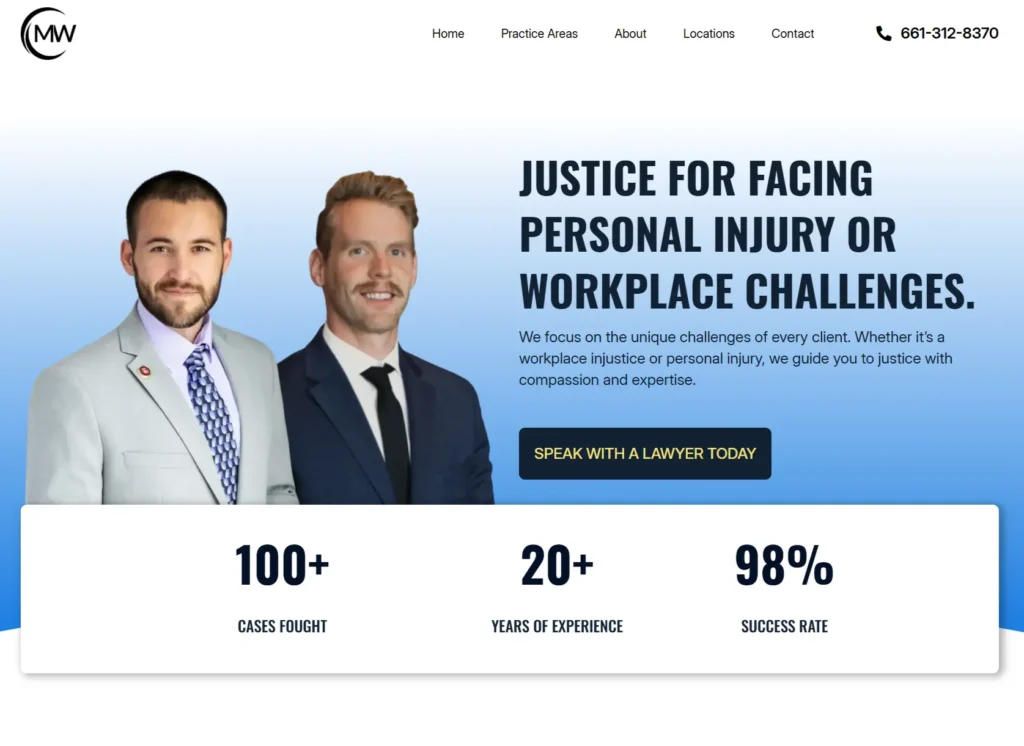 Website design for personal injury lawyers